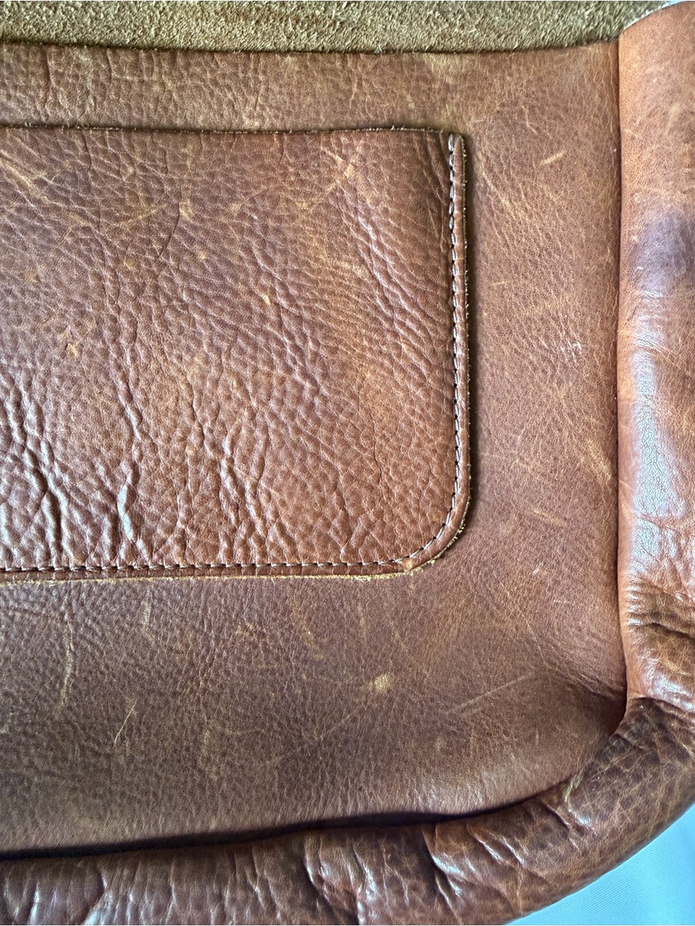 Go Forth Goods Small Kindle leather satchel in saddle (no crossbody strap) - Picture 6 of 13